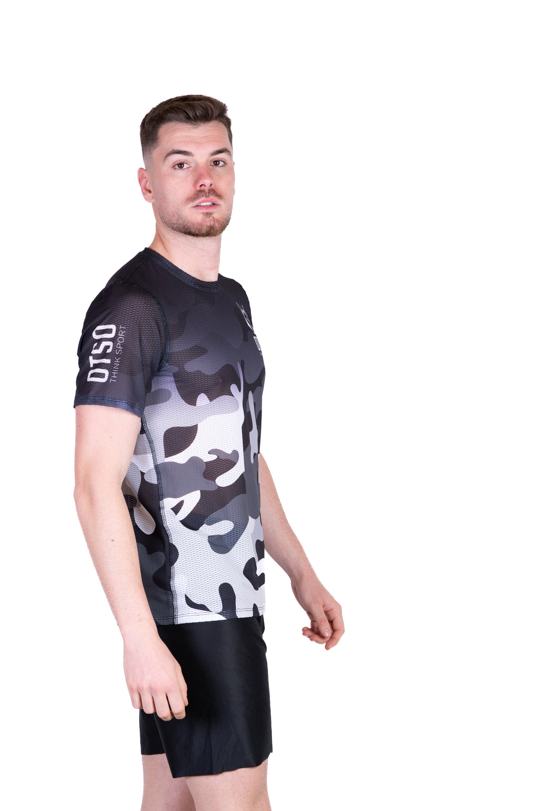 MEN'S SHORT SLEEVE SHIRT CAMO GREY (メンズ半袖Tシャツ 迷彩グレー)