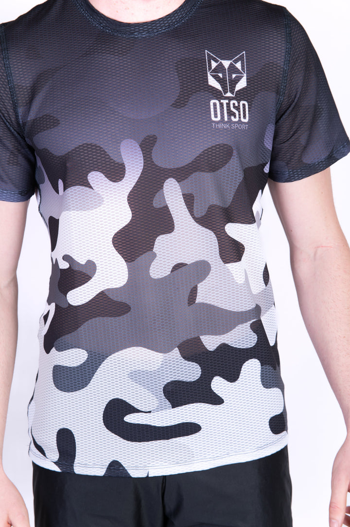 MEN'S SHORT SLEEVE SHIRT CAMO GREY (メンズ半袖Tシャツ 迷彩グレー)