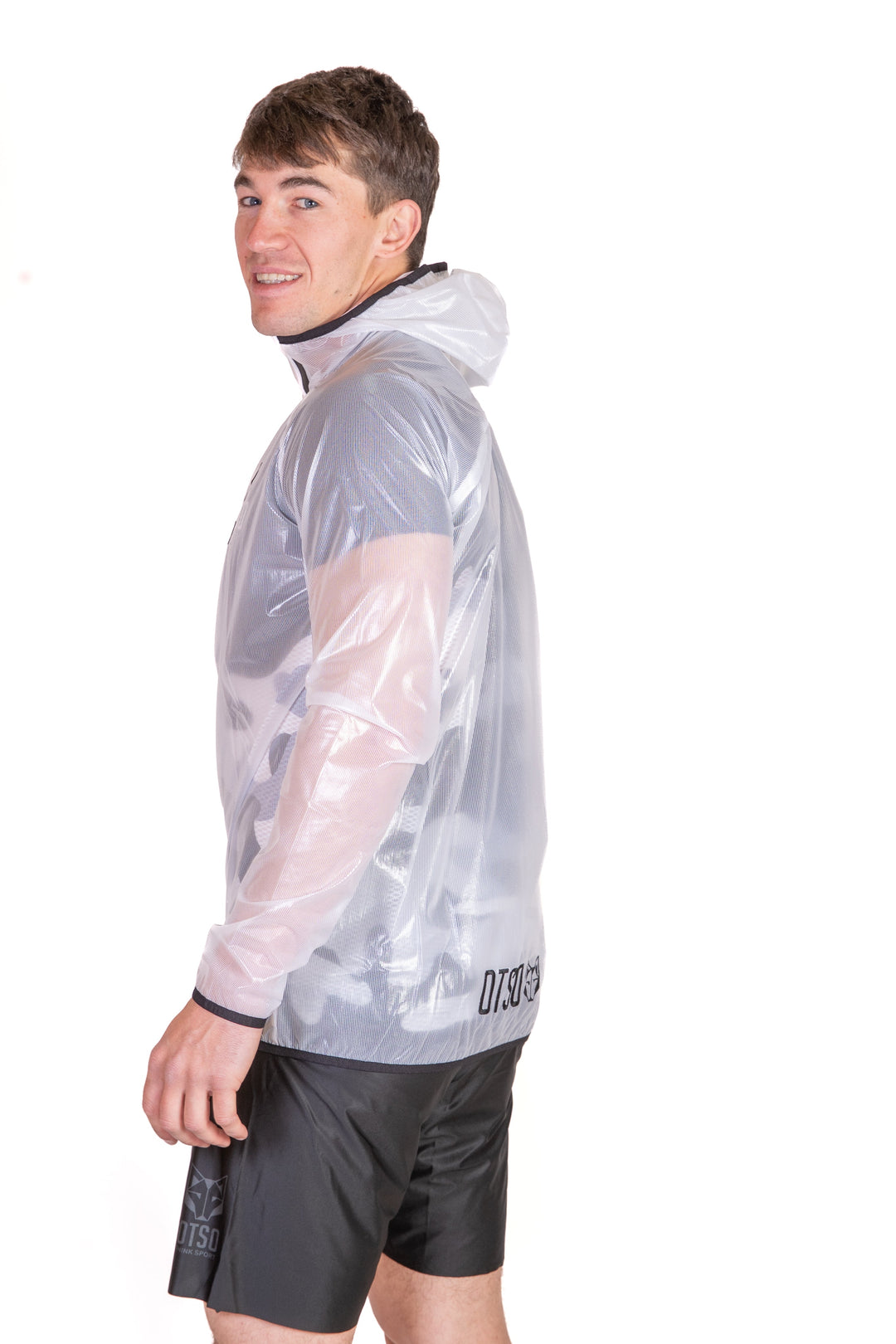 Waterproof Jacket Ultra Light White Black (ユニセックス ウォータープルーフジャケット ウルトラライト ホワイトxブラック)