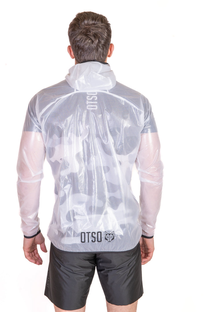 Waterproof Jacket Ultra Light White Black (ユニセックス ウォータープルーフジャケット ウルトラライト ホワイトxブラック)