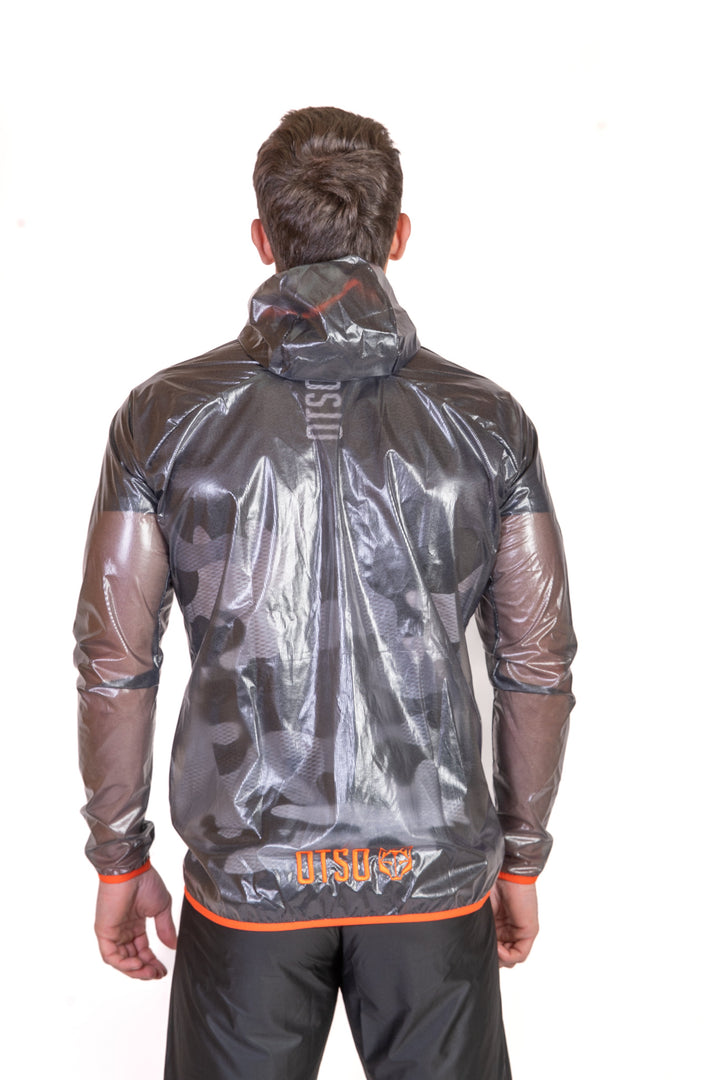 Waterproof Jacket Ultra Light Black & Fluo Orange (ユニセックス ウォータープルーフジャケット ウルトラライト ブラック＆オレンジ)