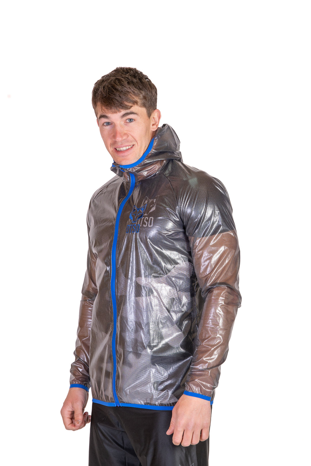 Waterproof Jacket Ultra Light Black & Royal Blue (ユニセックス ウォータープルーフジャケット ウルトラライト ブラック×ロイヤルブルー)