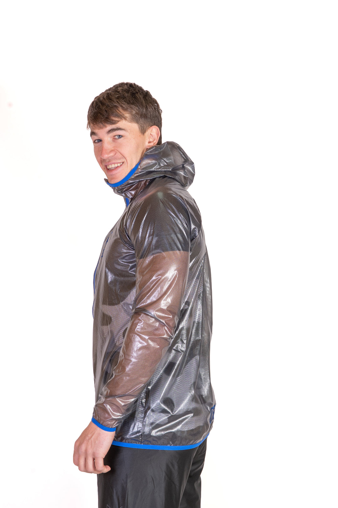 Waterproof Jacket Ultra Light Black & Royal Blue (ユニセックス ウォータープルーフジャケット ウルトラライト ブラック×ロイヤルブルー)