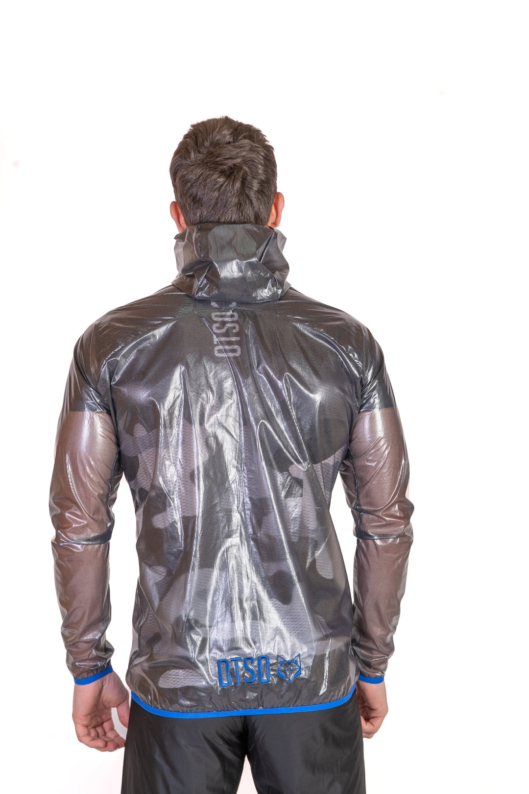 Waterproof Jacket Ultra Light Black & Royal Blue (ユニセックス ウォータープルーフジャケット ウルトラライト ブラック×ロイヤルブルー)