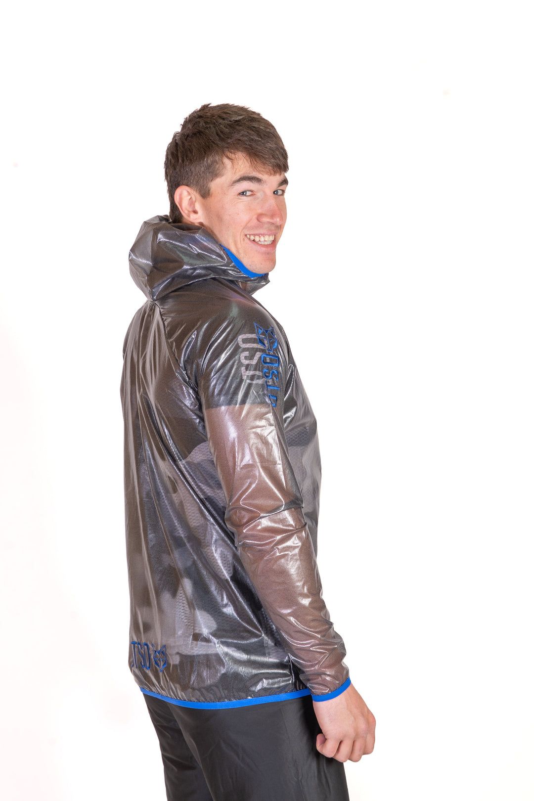 Waterproof Jacket Ultra Light Black & Royal Blue (ユニセックス ウォータープルーフジャケット ウルトラライト ブラック×ロイヤルブルー)