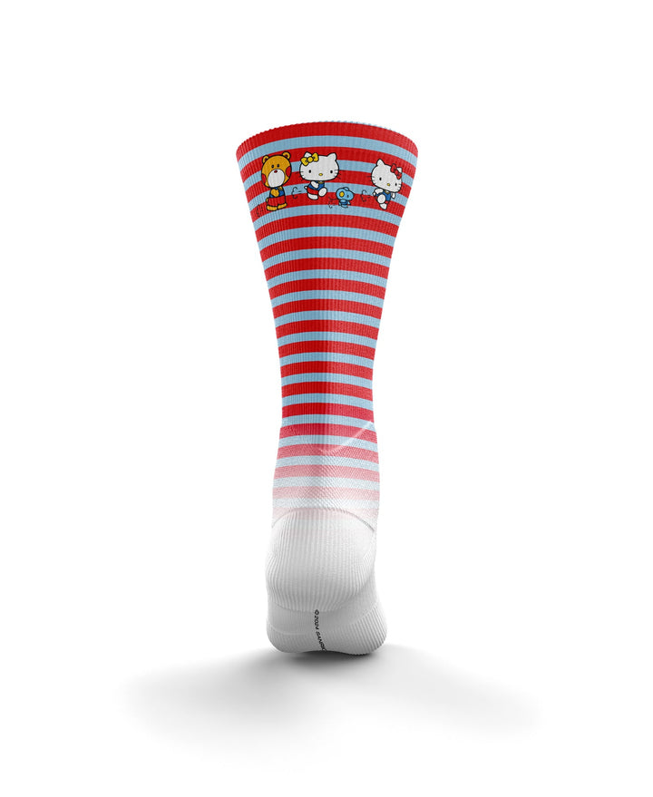 Multisports Socks Hi-Cut - Hello Kitty Stripe