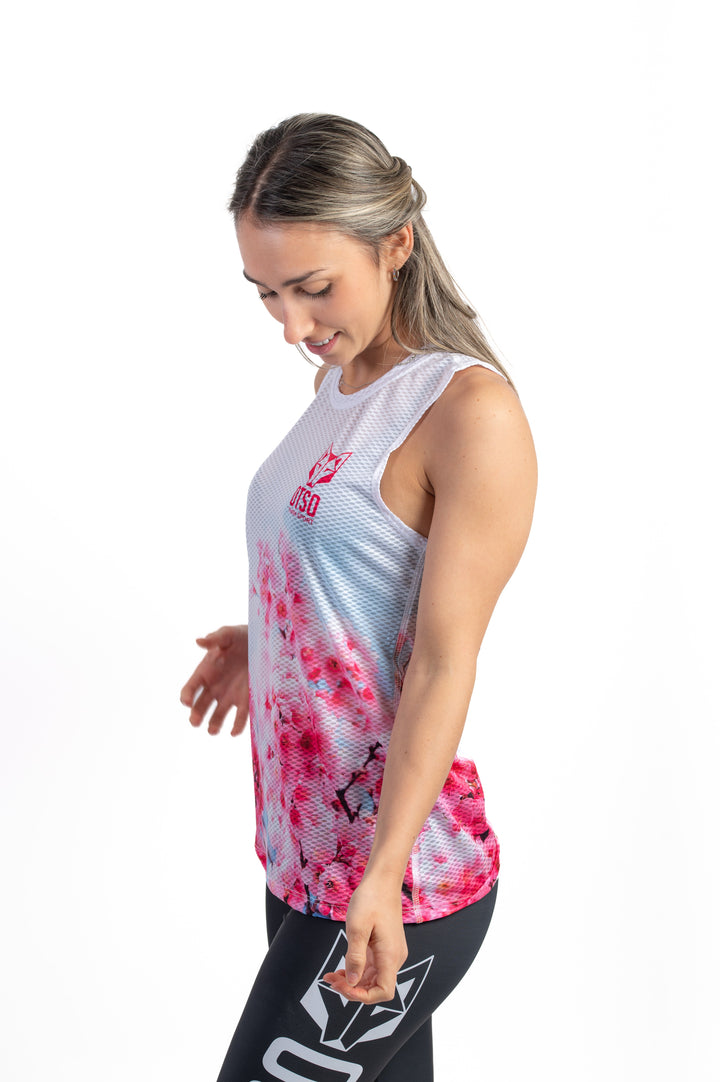 WOMEN'S SINGLET ALMOND BLOSSOM(レディース ノースリーブシャツ アーモンドブロッサム)