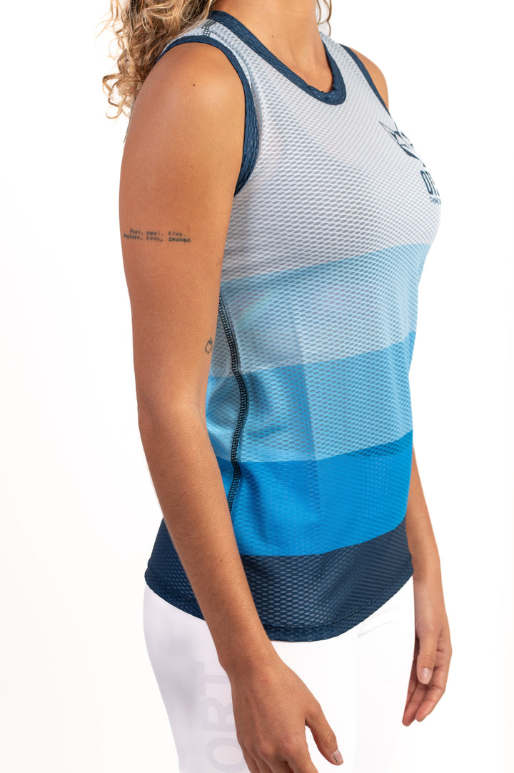 WOMEN'S SINGLET BLUE(レディース ノースリーブシャツ ブルー)