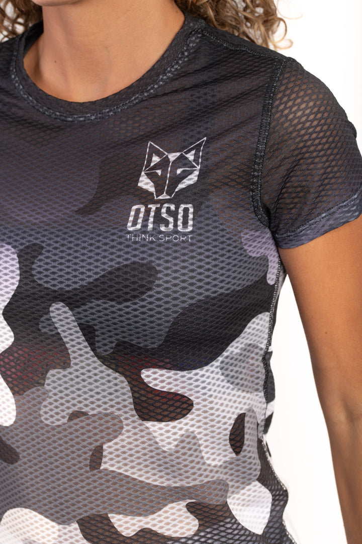 WOMEN'S SHORT SLEEVE SHIRT CAMO GREY(レディース半袖Tシャツ 迷彩グレー)