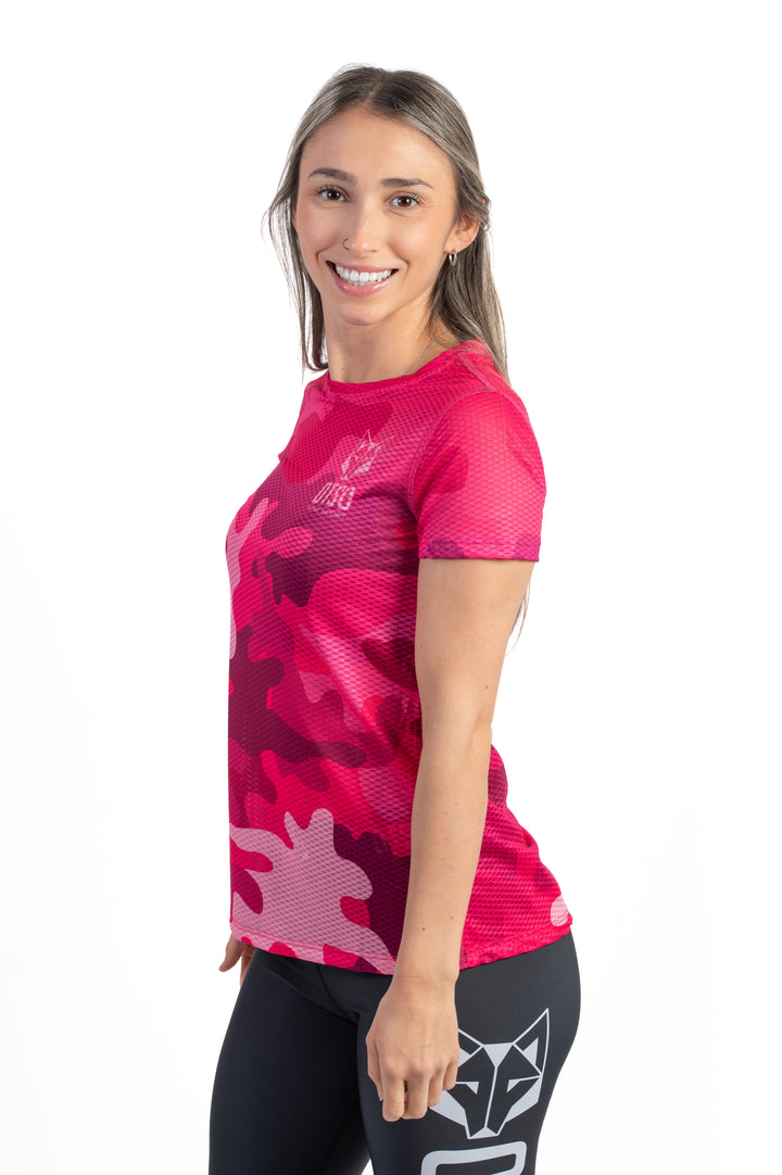 WOMEN'S SHORT SLEEVE SHIRT CAMO PINK(レディース半袖Tシャツ 迷彩ピンク)