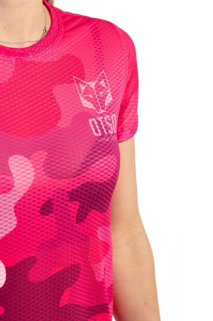 WOMEN'S SHORT SLEEVE SHIRT CAMO PINK(レディース半袖Tシャツ 迷彩ピンク)