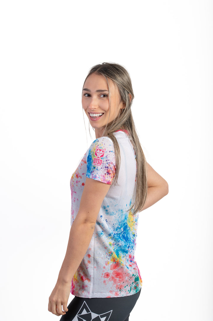 OTSO Chupa Chups Women's Short Sleeve T-Shirt Paint (チュッパチャプス ペイント レディース半袖Tシャツ)