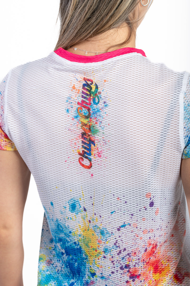 OTSO Chupa Chups Women's Short Sleeve T-Shirt Paint (チュッパチャプス ペイント レディース半袖Tシャツ)