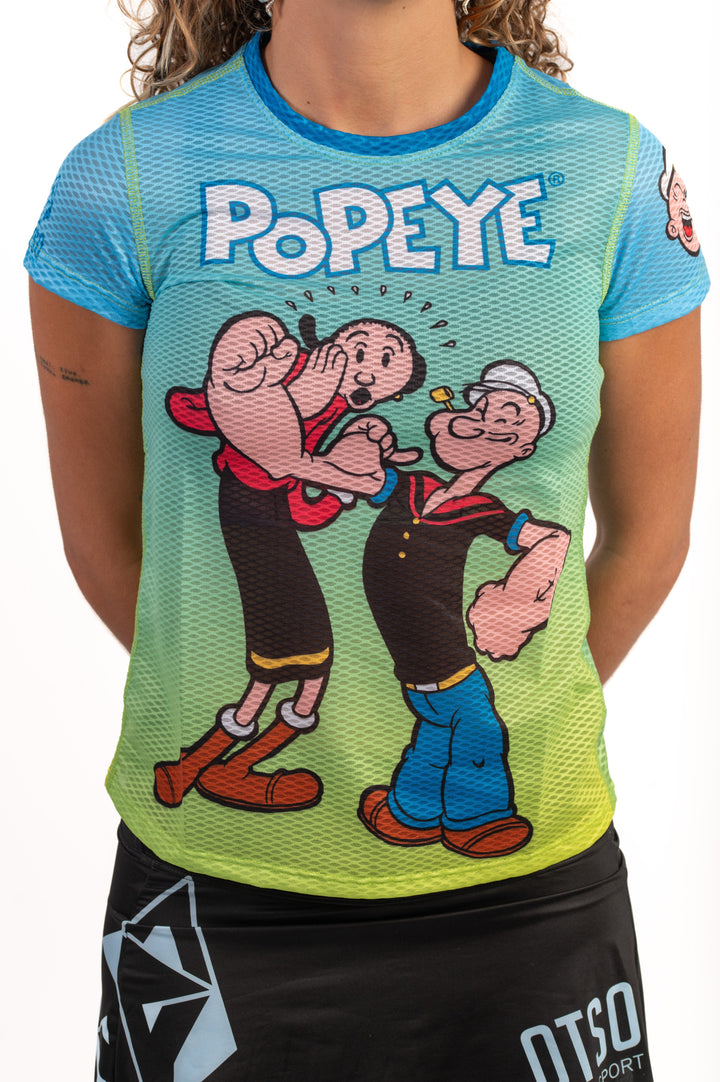 OTSO Women's T-Shirt Popeye and Olive (レディース半袖Tシャツ ポパイ アンド オリーブ)