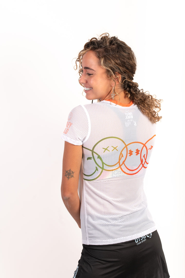 WOMEN'S SHORT SLEEVE SHIRT SMILEY WORLD BELIEVE(レディース半袖Tシャツ スマイリーワールドビリーブ)