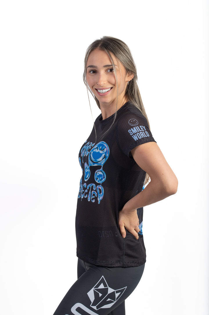 WOMEN'S SHORT SLEEVE SHIRT SMILEY WORLD CONNECTED(レディース半袖Tシャツ スマイリーワールド コネクテッド)