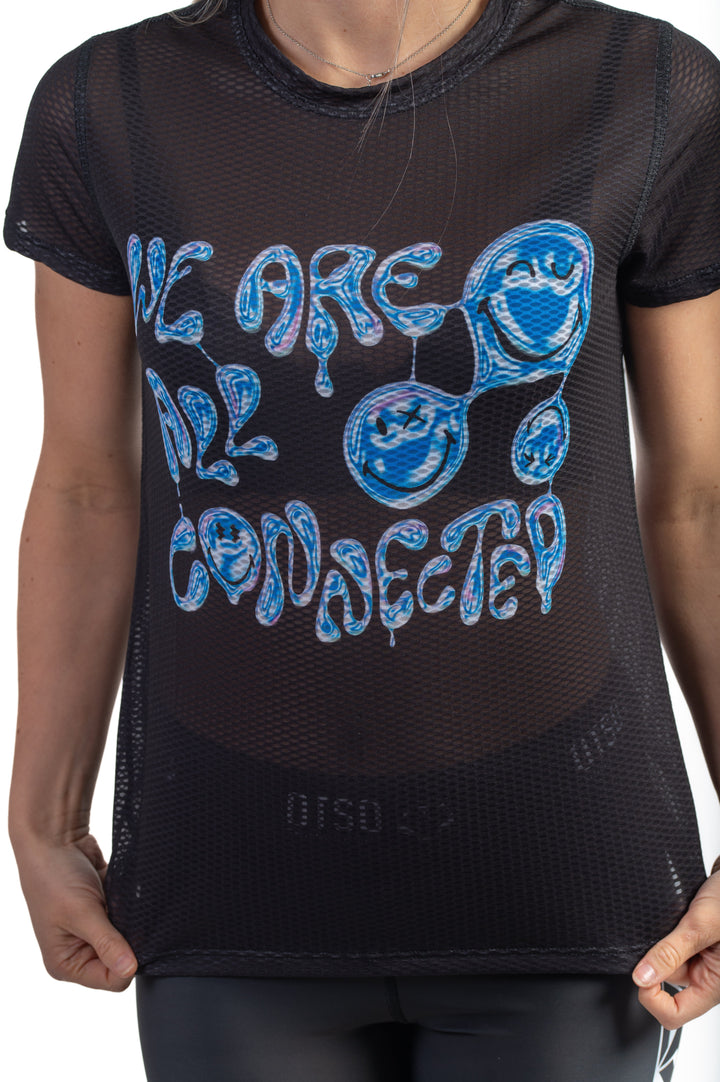 WOMEN'S SHORT SLEEVE SHIRT SMILEY WORLD CONNECTED(レディース半袖Tシャツ スマイリーワールド コネクテッド)