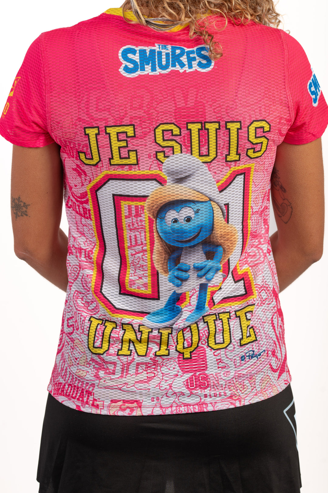 OTSO Smurfs Hugs Women's Short Sleeve T-Shirt (スマーフハグ レディース半袖Tシャツ)