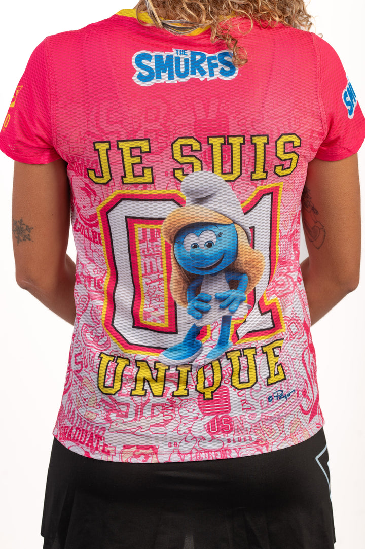 OTSO Smurfs Hugs Women's Short Sleeve T-Shirt (スマーフハグ レディース半袖Tシャツ)