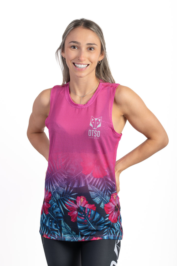 WOMEN'S SINGLET TROPICAL(レディースノースリーブシャツ トロピカル)