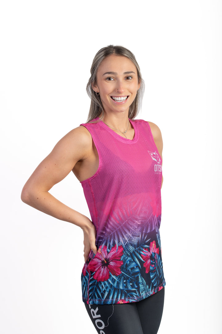 WOMEN'S SINGLET TROPICAL(レディースノースリーブシャツ トロピカル)