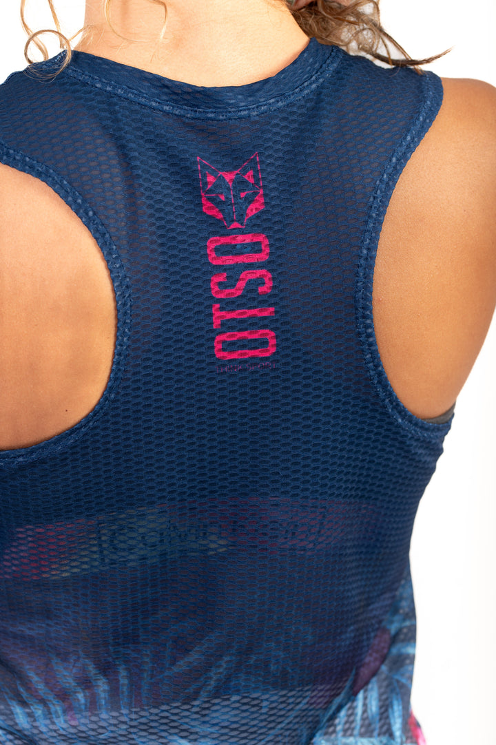 WOMEN'S SINGLET TROPICAL DARK(レディースノースリーブシャツ トロピカルダーク)
