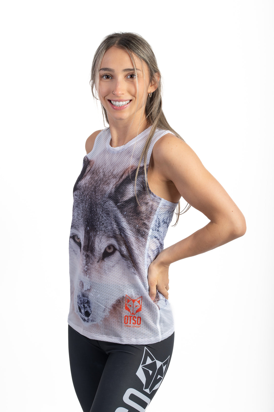 WOMEN'S SINGLET WOLF(レディース ノースリーブシャツ 狼)