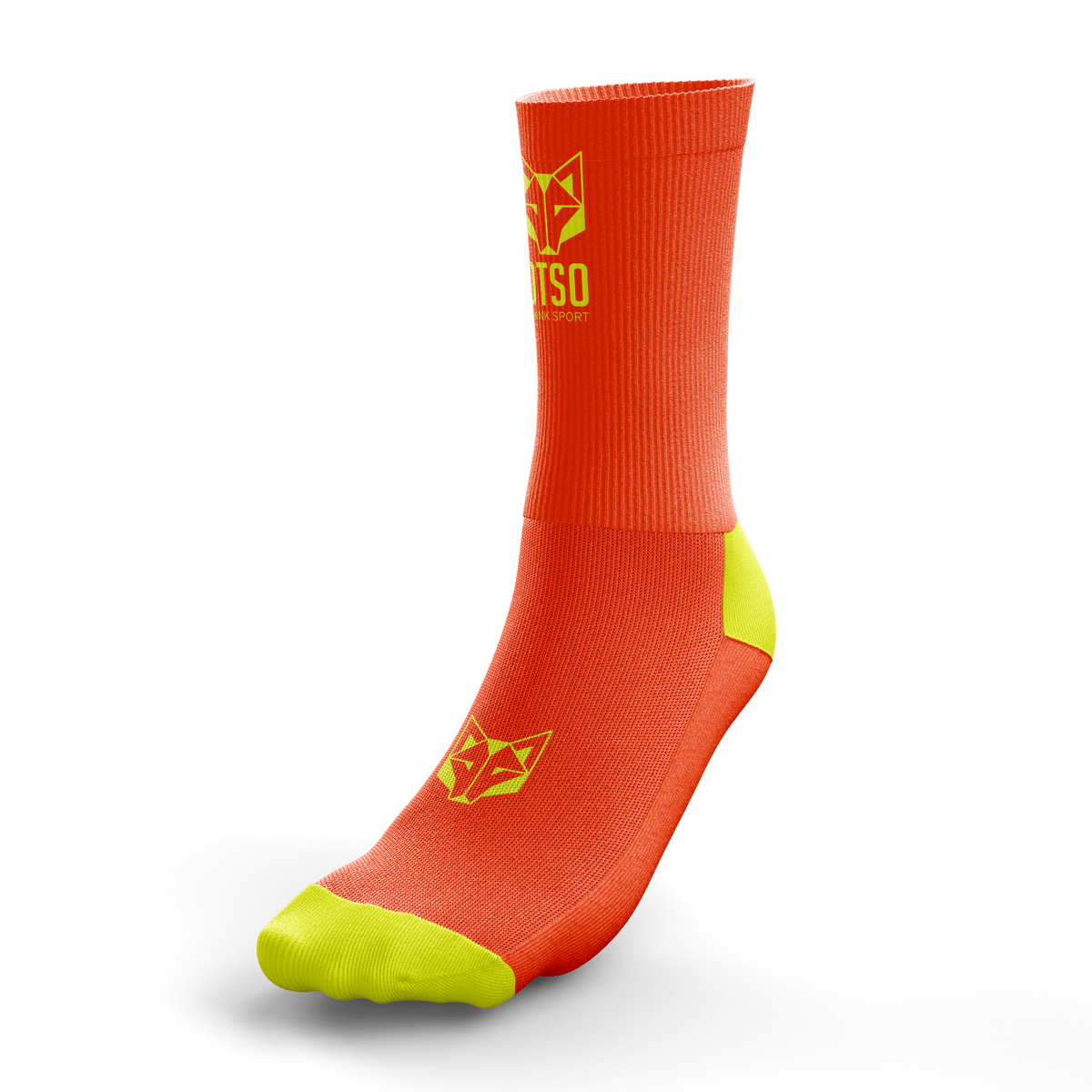 OTSO Multisport Socks Medium Cut Flooow Fluo Orange & Fluo Yellow (マルチスポーツソックス ミディアムカット フロー フルオオレンジ&フルオイエロー)