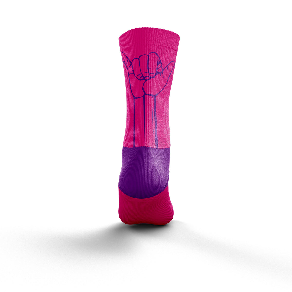 OTSO Multisport Socks Medium Cut Flooow Fluo Pink & Violet (マルチスポーツソックス ミディアムカット フロー フルオピンク&バイオレット)