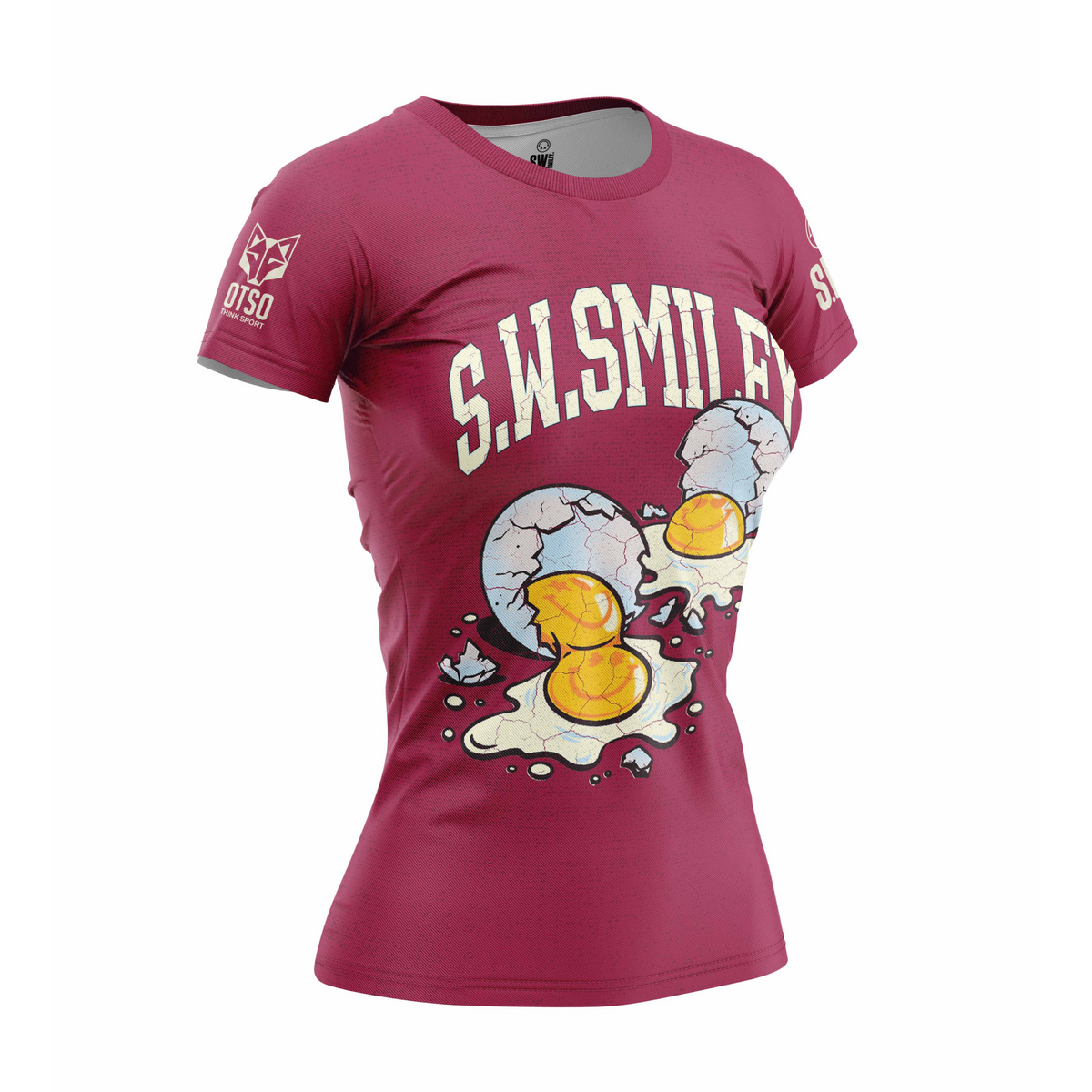 OTSO Women's Short Sleeve T-Shirt S.W.Smiley Concrete Canvas Egg (レディース半袖Tシャツ S.W.スマイリー コンクリートキャンバス エッグ)