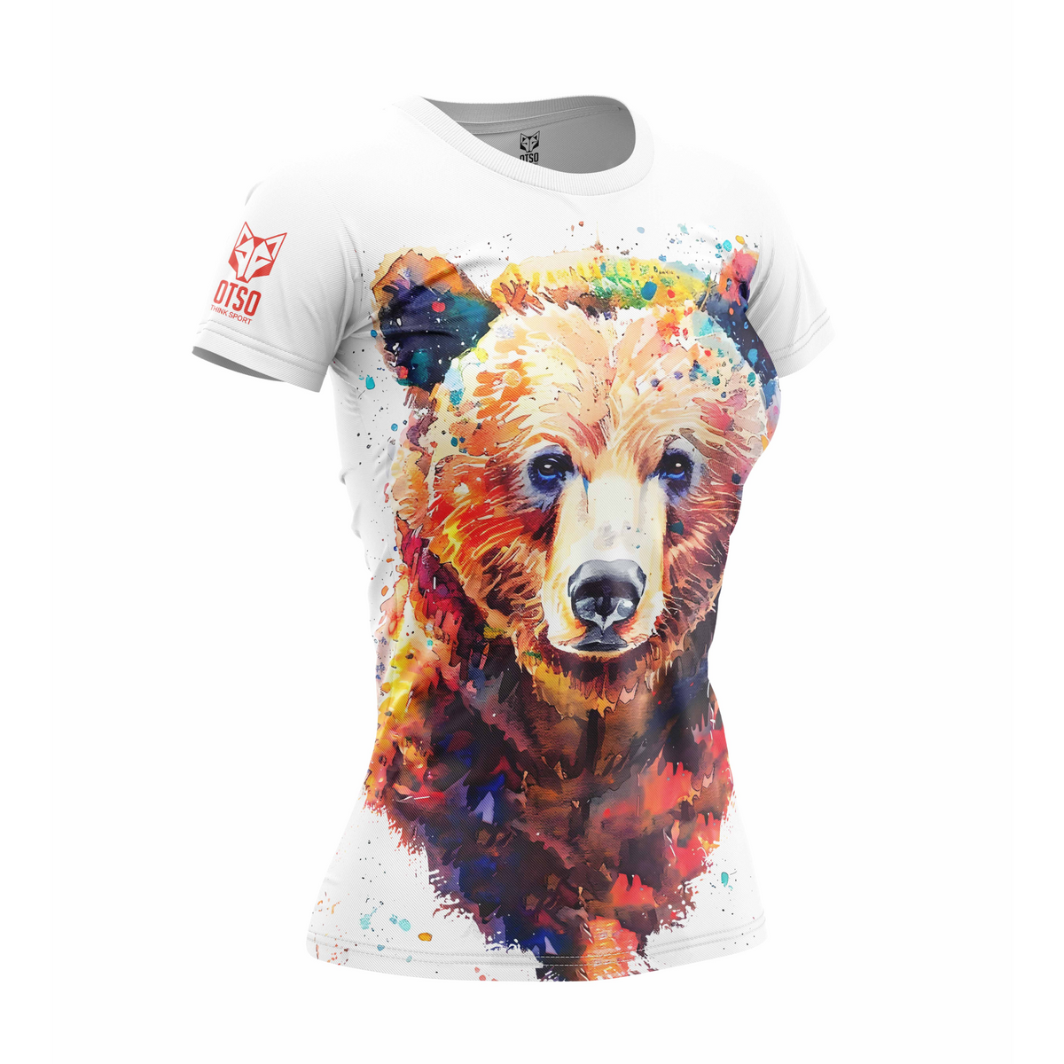 OTSO Women's Short Sleeve T-Shirt Be Wild Bear (レディース半袖Tシャツ ビー ワイルドベア)