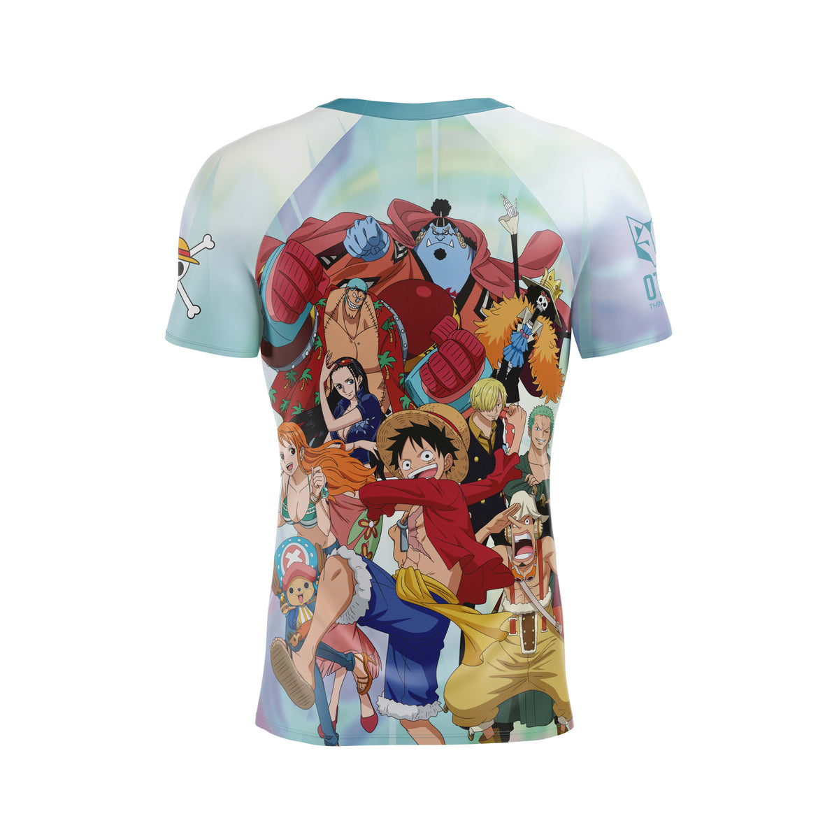 OTSO Men's Short Sleeve T-Shirt One Piece Fishman Luffy Green (メンズ半袖Tシャツ ワンピース フィッシュマンルフィ グリーン)