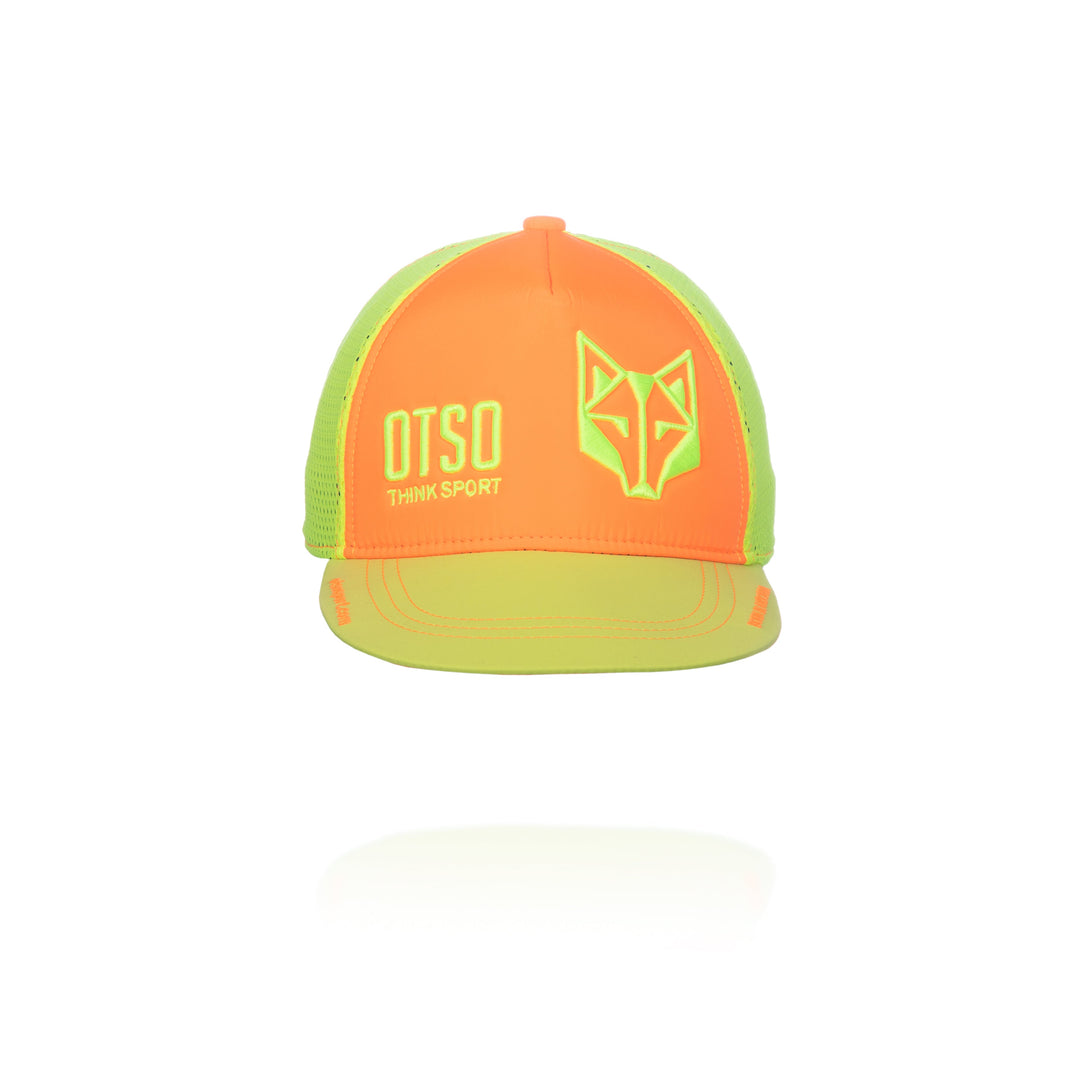 SNAP BACK CAP Fluo Orange & Fluo Yellow (スナップバックキャップ オレンジ&イエロー)