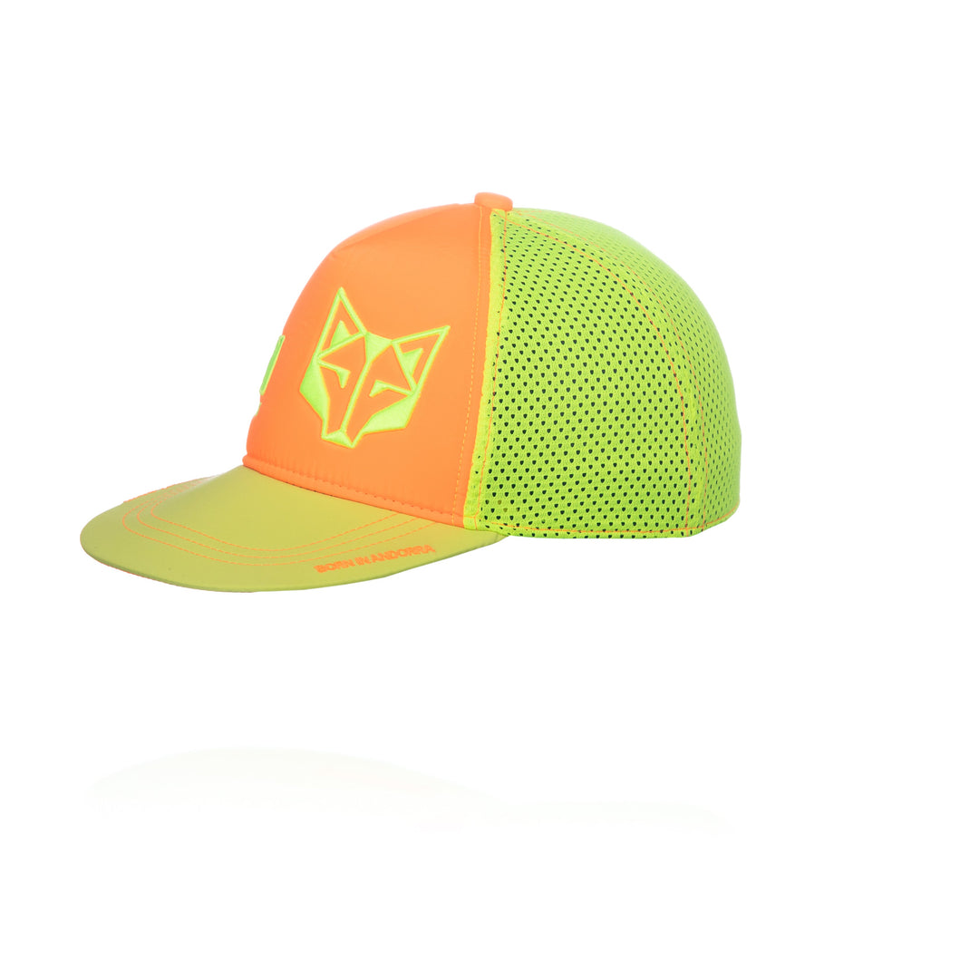 SNAP BACK CAP Fluo Orange & Fluo Yellow (スナップバックキャップ オレンジ&イエロー)