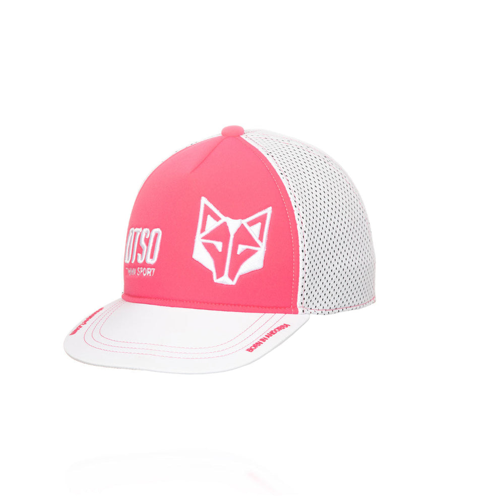 SNAP BACK CAP Fluo Pink & White (スナップバックキャップ ピンク&ホワイト)