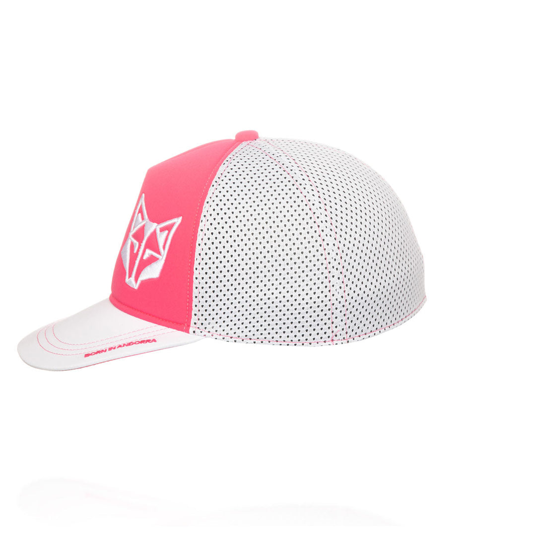 SNAP BACK CAP Fluo Pink & White (スナップバックキャップ ピンク&ホワイト)