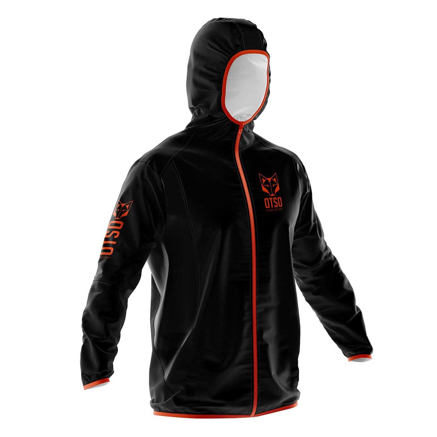 Waterproof Jacket Ultra Light Black & Fluo Orange (ユニセックス ウォータープルーフジャケット ウルトラライト ブラック＆オレンジ) - Rufus & Co. オンラインストア