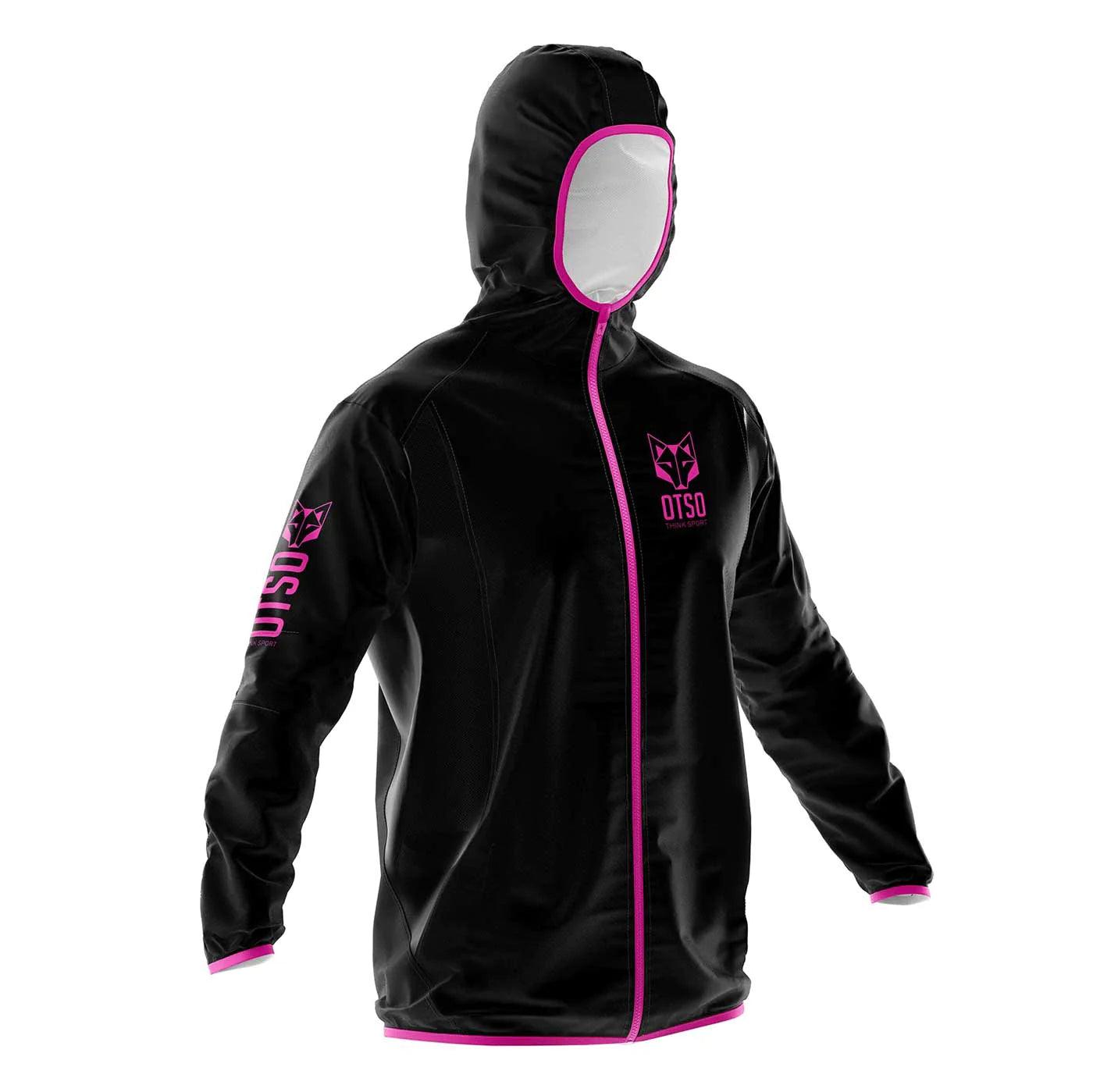 Waterproof Jacket Ultra Light Black & Fluo Pink (ユニセックス ウォータープルーフジャケット ウルトラライト ブラックxピンク) - Rufus & Co. オンラインストア