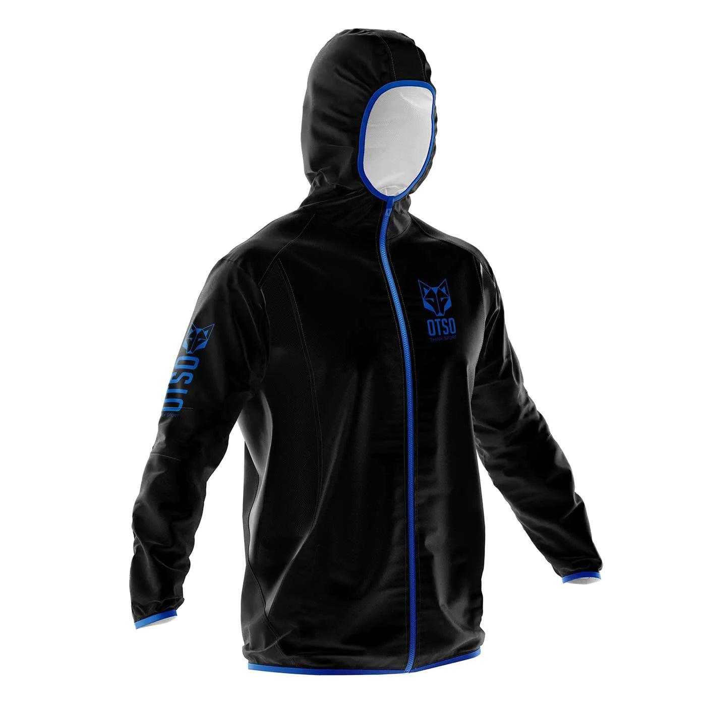 Waterproof Jacket Ultra Light Black & Royal Blue (ユニセックス ウォータープルーフジャケット ウルトラライト ブラック×ロイヤルブルー) - Rufus & Co. オンラインストア