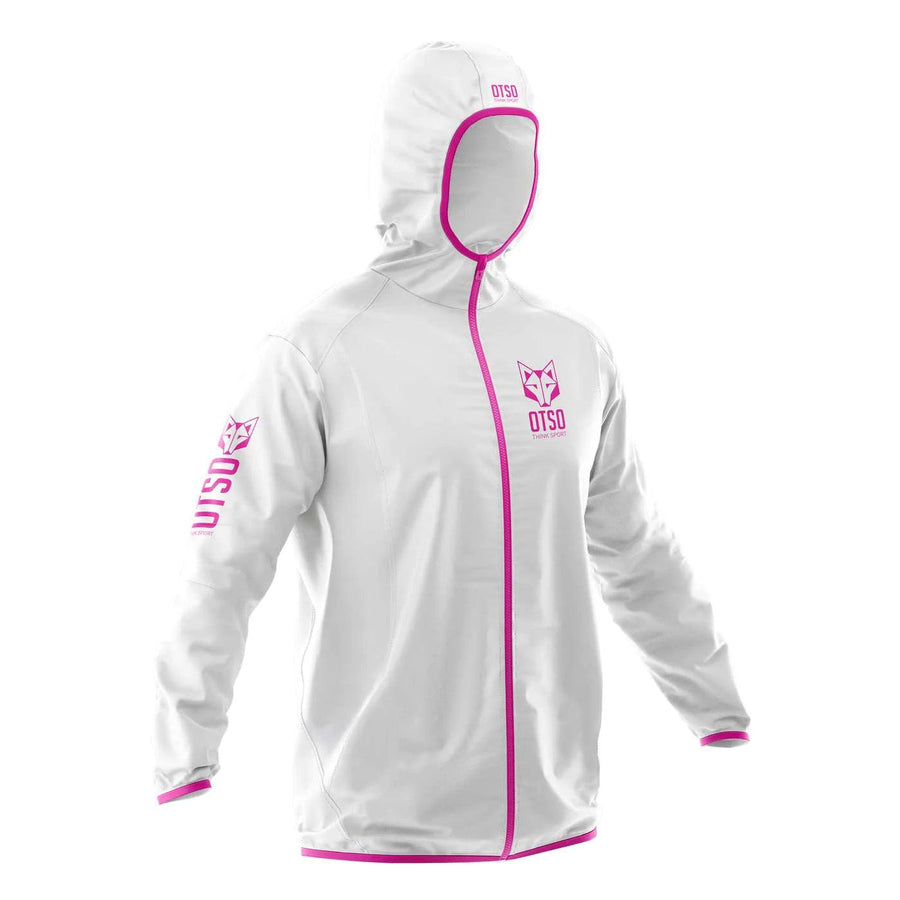 Waterproof Jacket Ultra Light White Fluo Pink (ユニセックス ウォータープルーフジャケット ウルトラライトホワイトxピンク) - Rufus & Co. オンラインストア