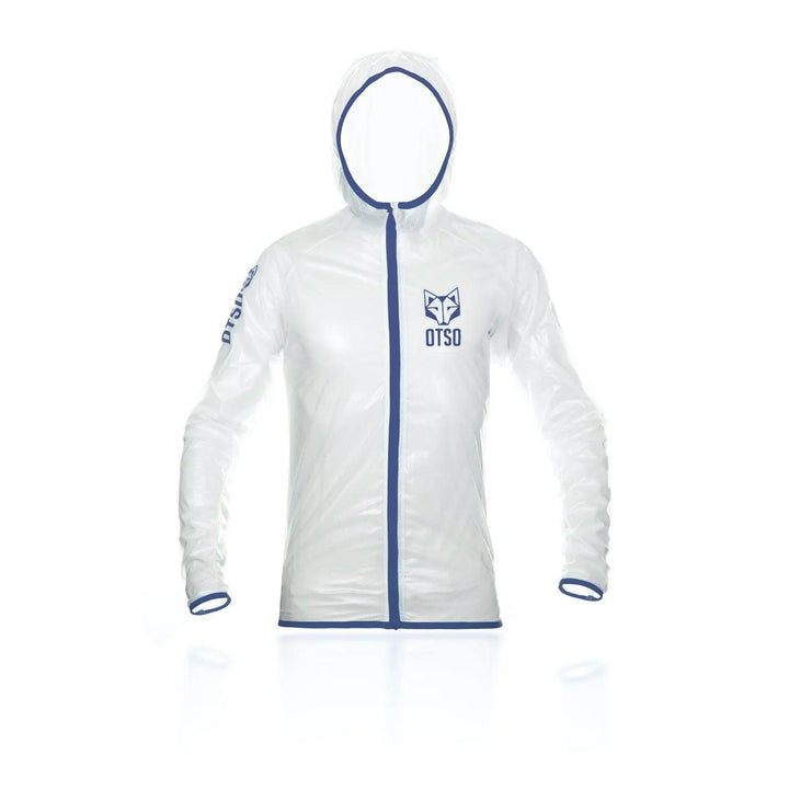 Waterproof Jacket Ultra Light White Royal Blue (ユニセックス ウォータープルーフジャケット ウルトラライト ホワイトxロイヤルブルー) - Rufus & Co. オンラインストア