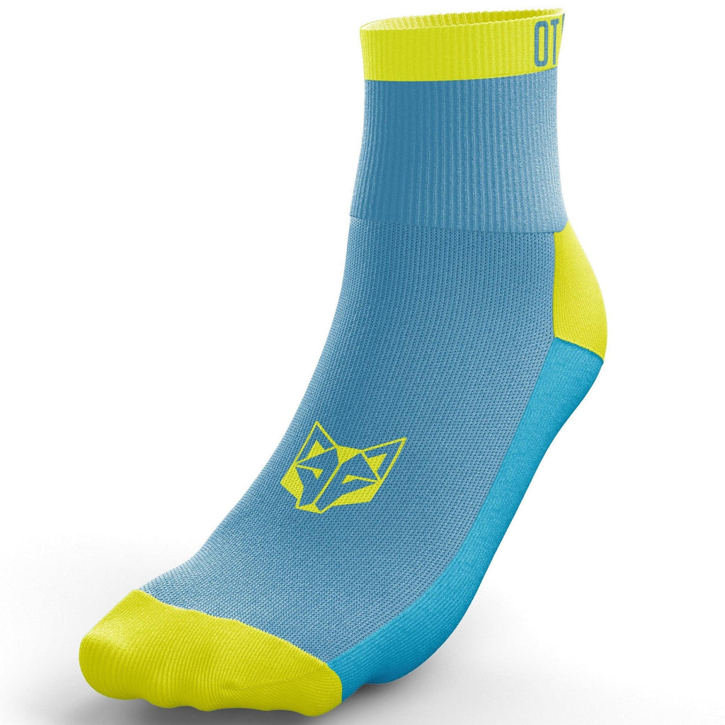 MULTISPORT SOCKS LOW CUT LIGHT BLUE & FLUO YELLOW(マルチ